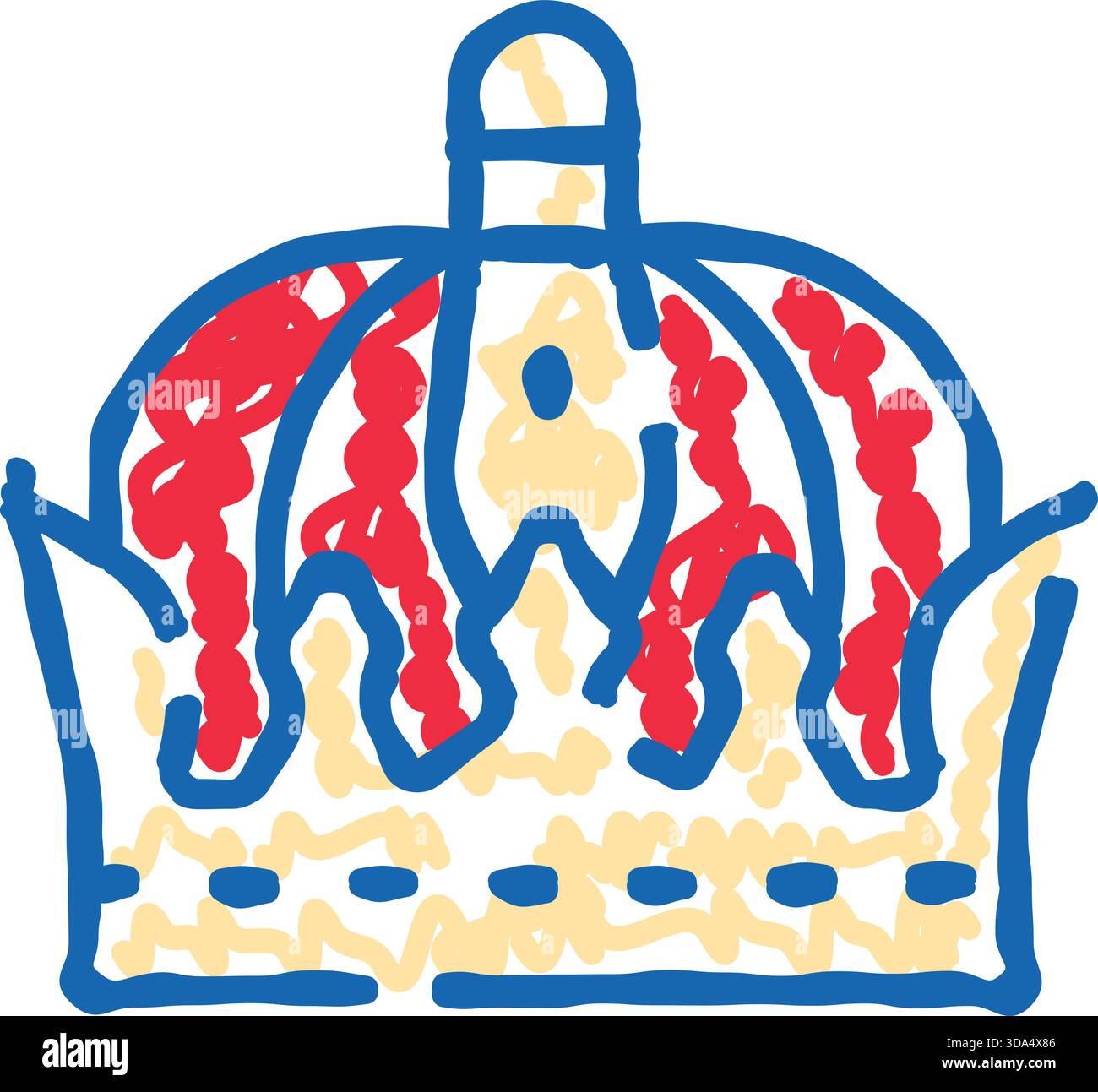 Hand drawing crown icon representing royalty and power Stock Vector ...