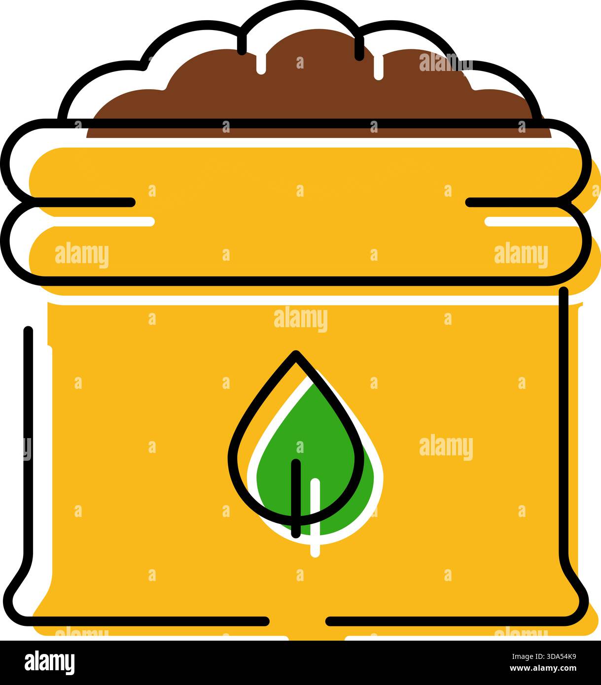 Bag of organic compost soil with leaf icon Stock Vector Image & Art - Alamy
