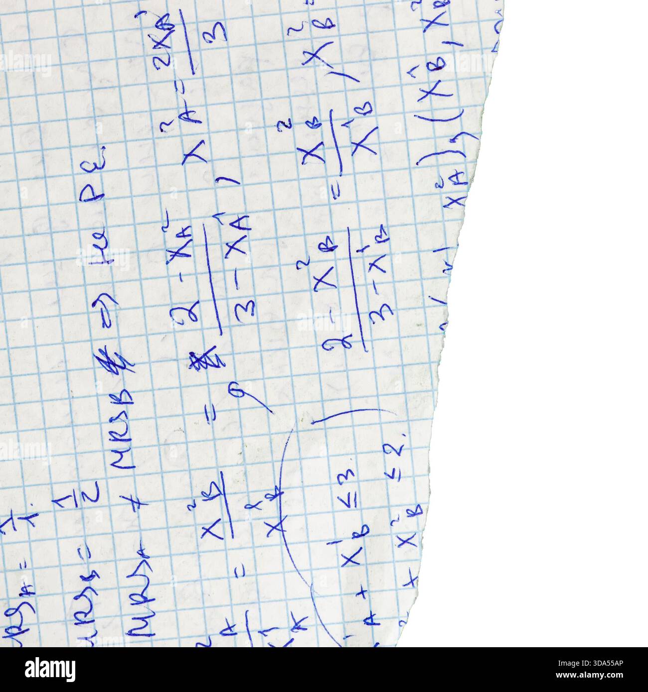 Paper Riped Math Mathematical equations handwriting old hi-res stock photography and ...