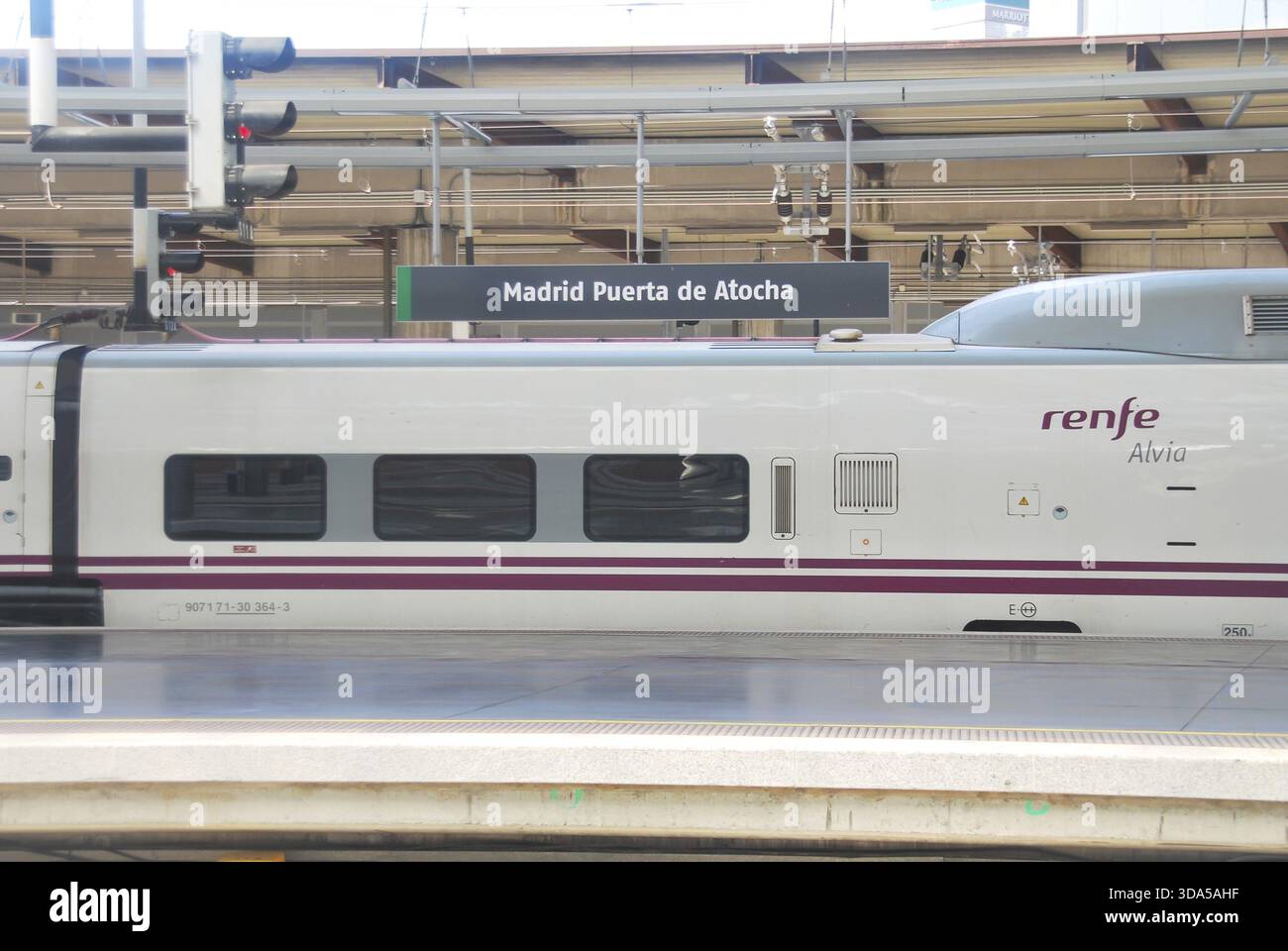 30.07.2012, Madrid, Spain: Renfe Alvia high-speed train at Puerta de ...