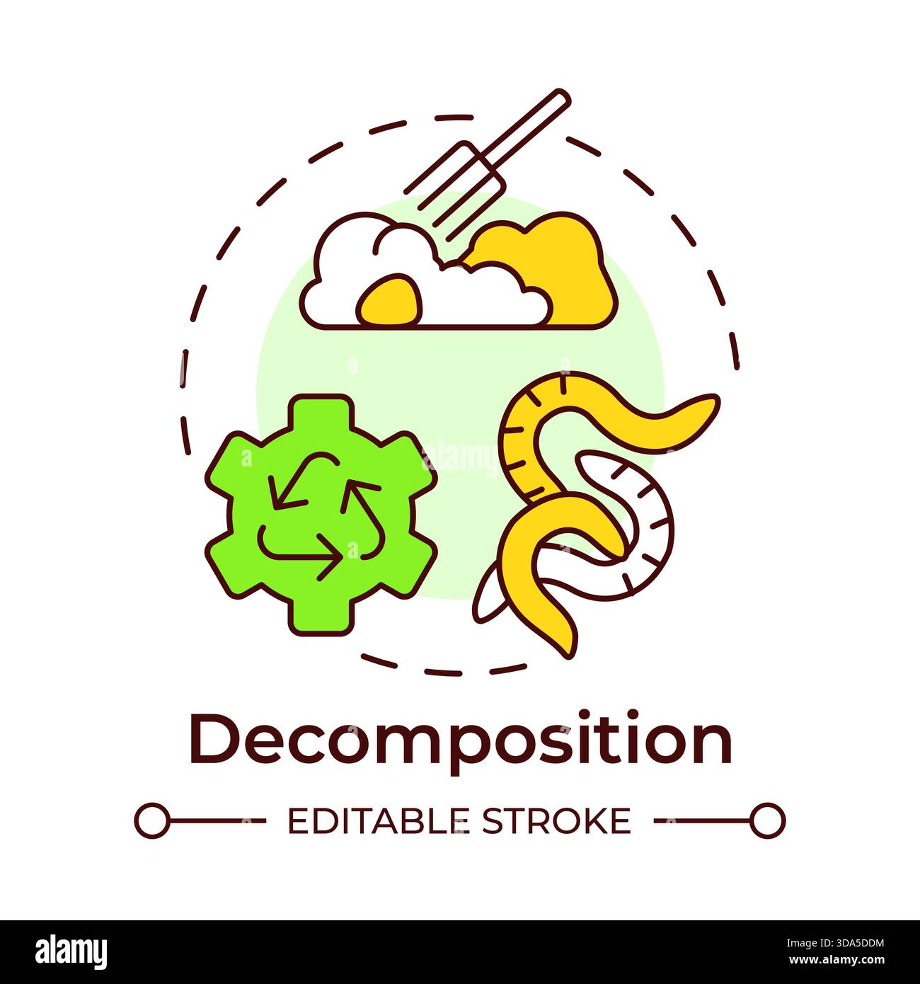 Decomposition multi color concept icon Stock Vector