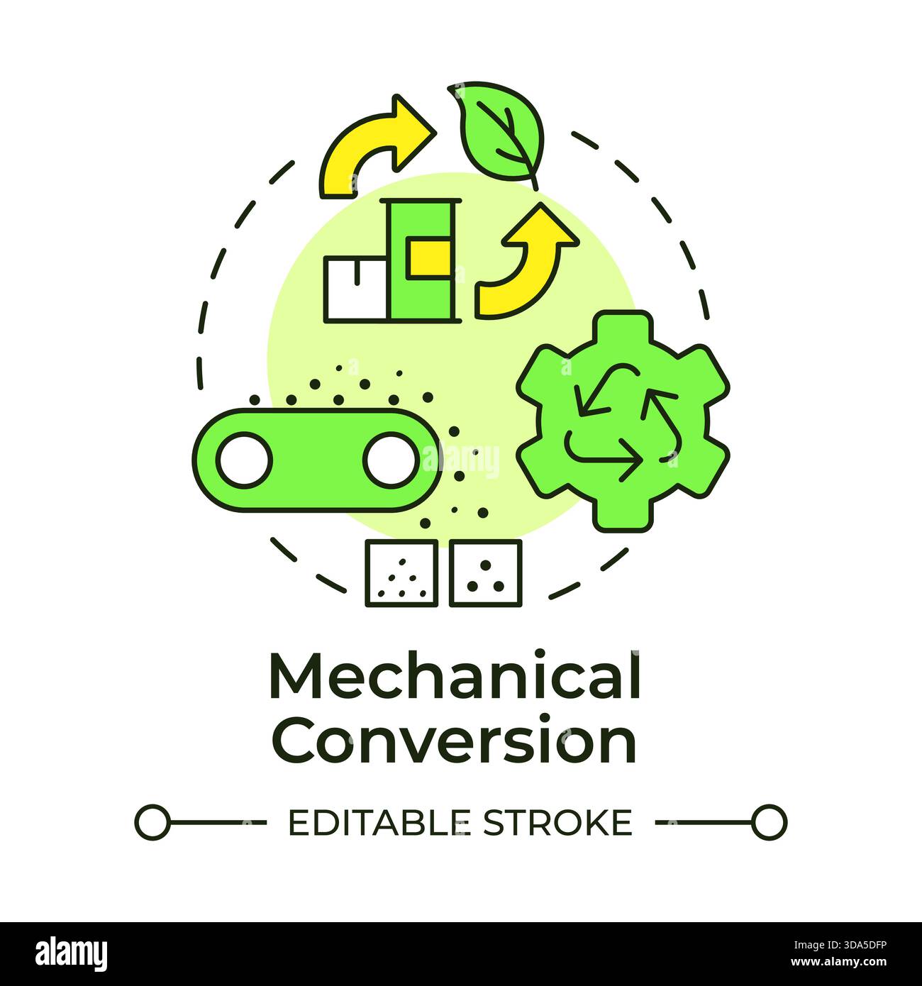 Mechanical conversion multi color concept icon Stock Vector