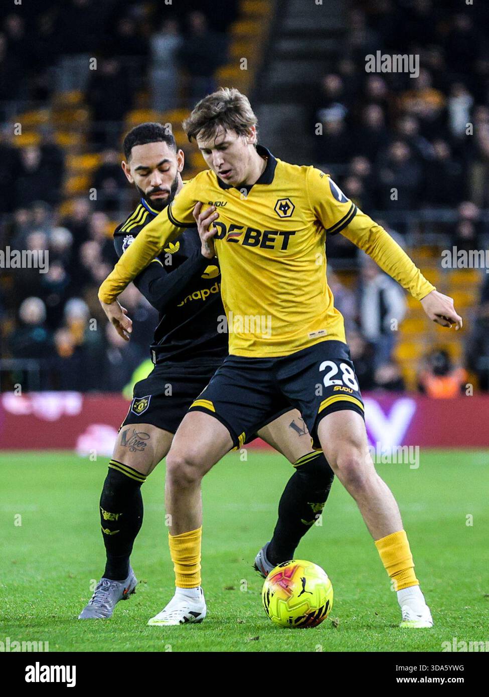 Fer Lopez (28 Wolves) on the ball during the Premier League football ...