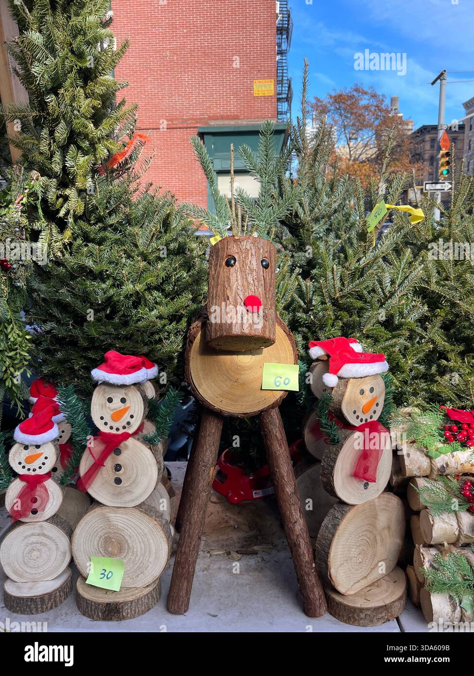 Holiday magic shining bright in the heart of NYC - Smartphone Captured Stock Image