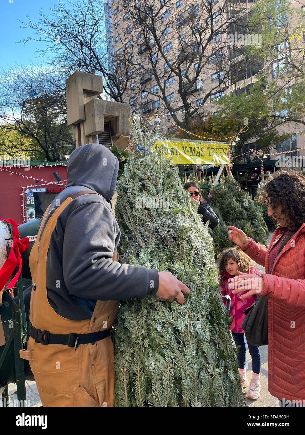 Holiday magic shining bright in the heart of NYC - Smartphone Captured Stock Image