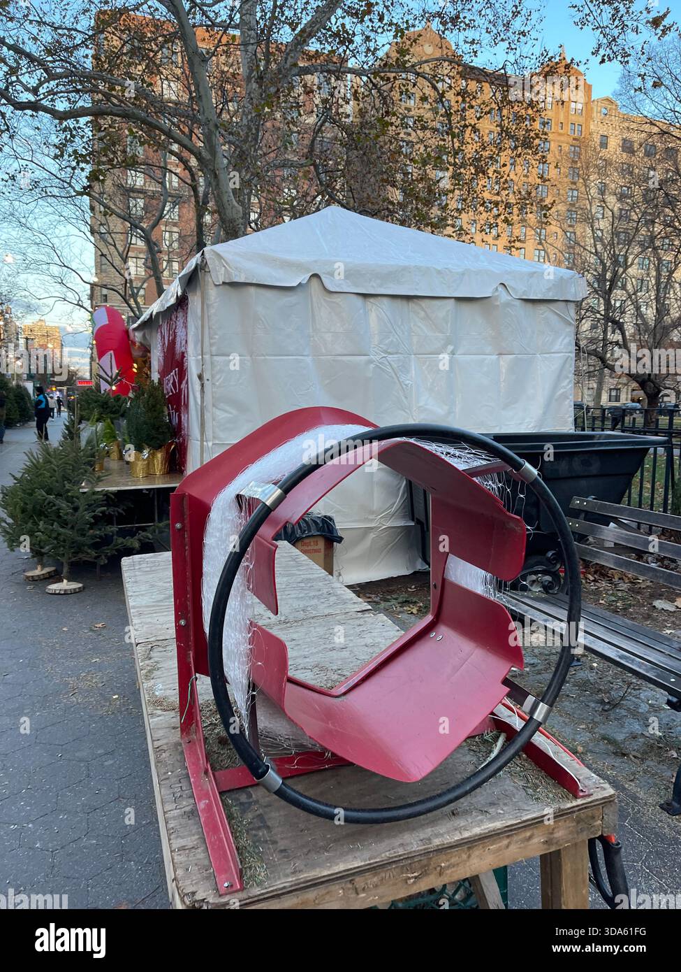 Holiday magic shining bright in the heart of NYC - Smartphone Captured Stock Image