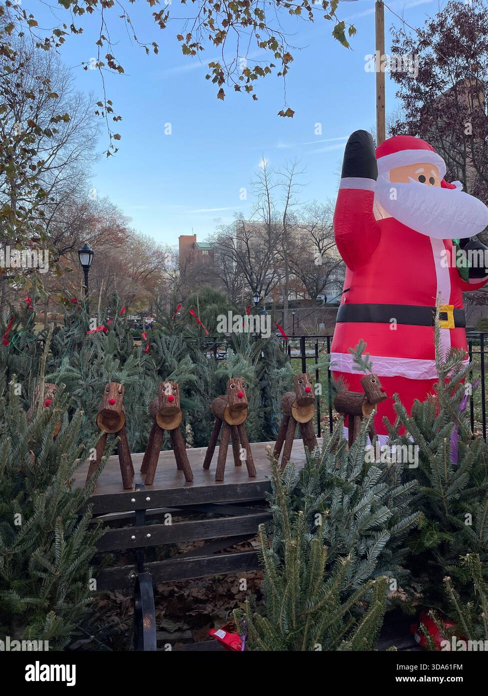 Holiday magic shining bright in the heart of NYC - Smartphone Captured Stock Image