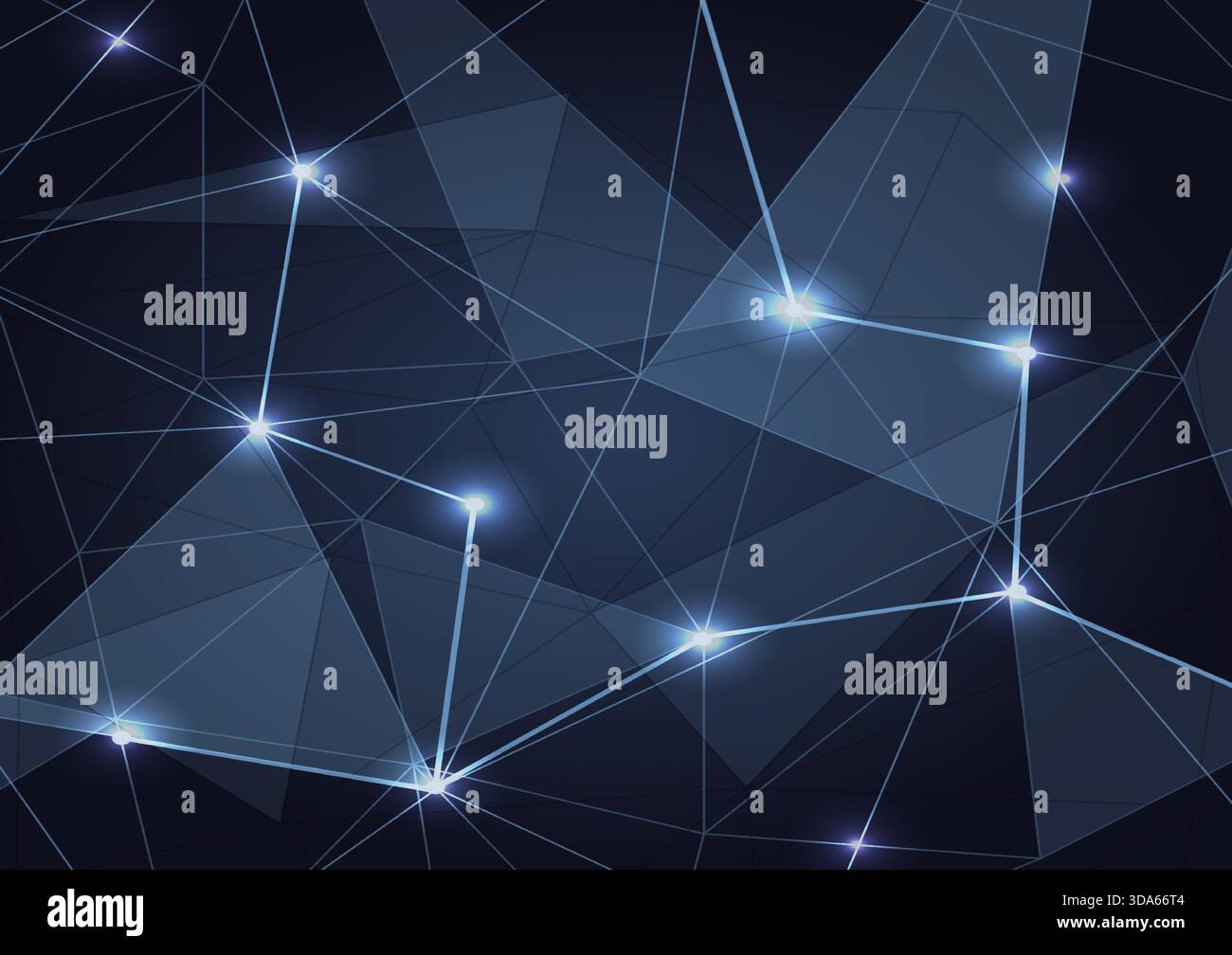 Abstract blue low poly triangle background, stock vector Stock Vector