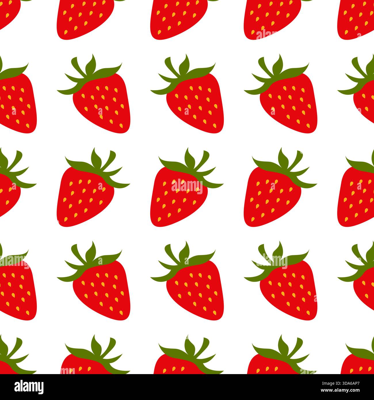Strawberry seamless pattern. Repeat pattern with fresh fruit red strawberries vector Stock Vector