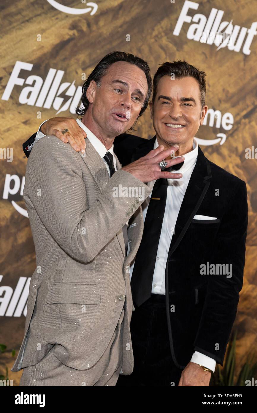 Walton Goggins and Justin Theroux attend the arrivals of Amazon Prime ...