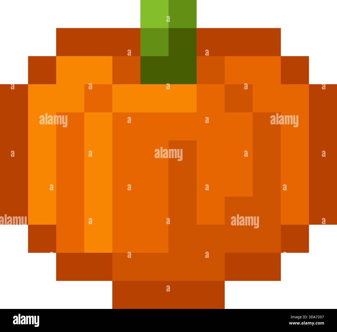 Pumpkin Vegetables Pixel Art Icon Design Stock Vector