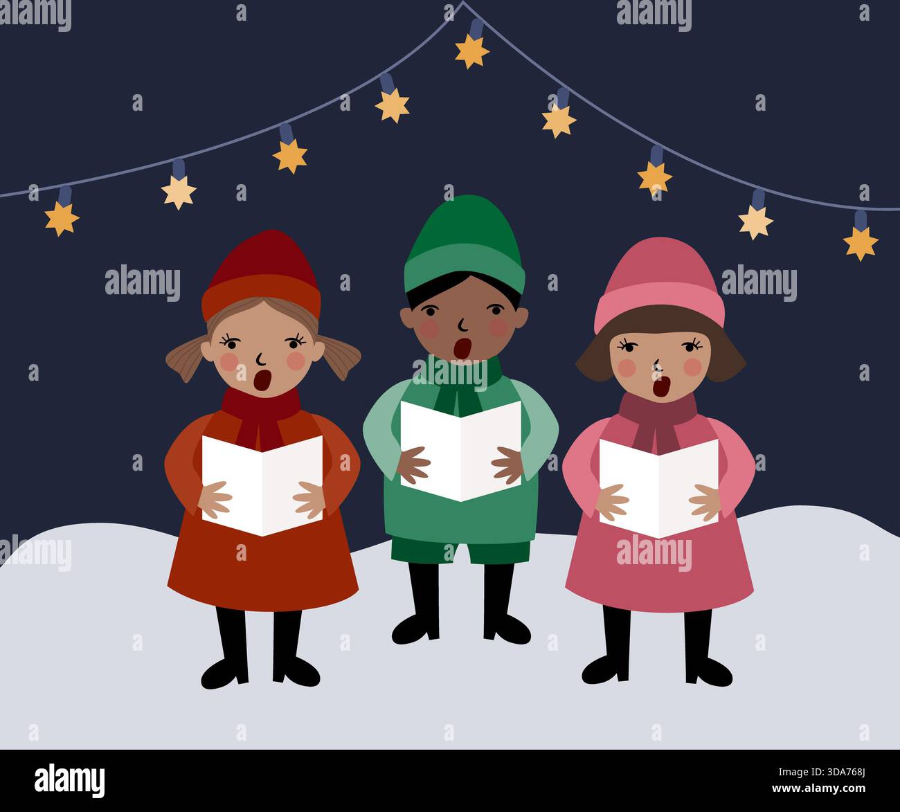 Children singing christmas carol hi-res stock photography and images - Alamy, image size:1300x1173