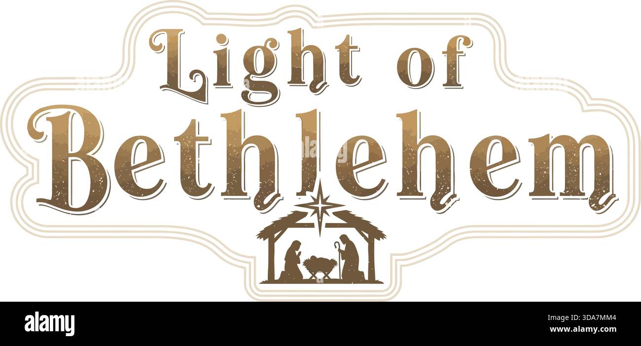 Nativity Scene Christian Design Stock Vector