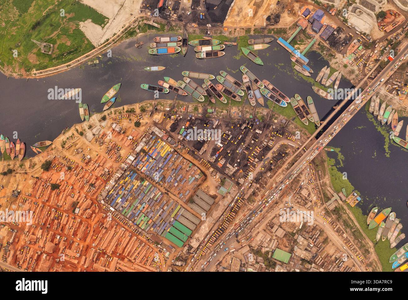 Aerial view bustling brick hi-res stock photography and images - Alamy