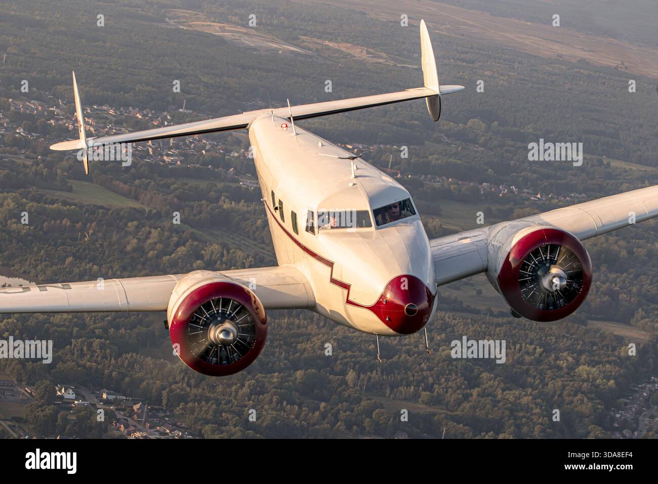 Lockheed Model 12 Cockpit Close-up air-to-air image of Lockheed 12 Electra Junior NC14999 pilot ...