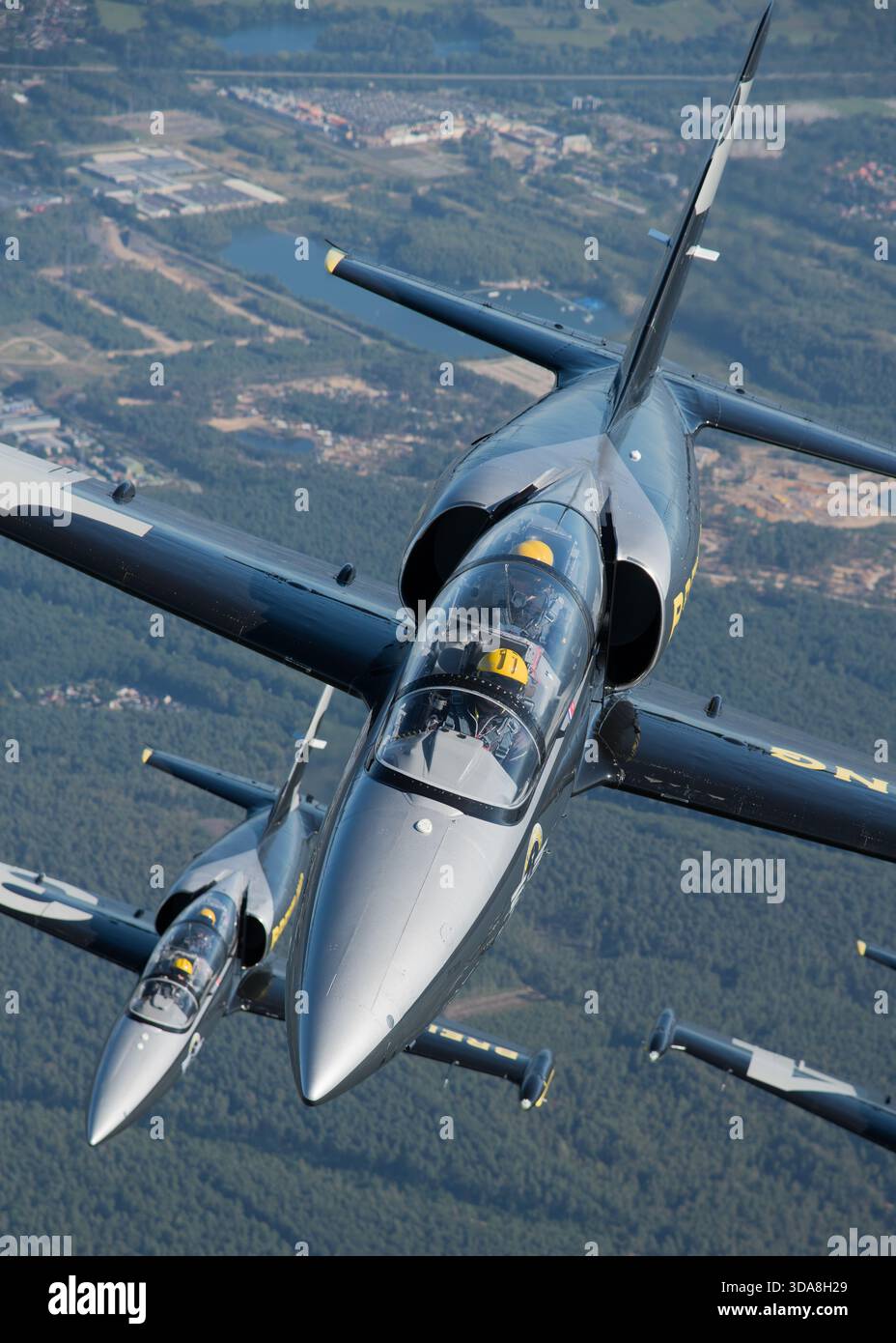 Breitling Aero L-39 Albatros jet trainers photographed in formation ...