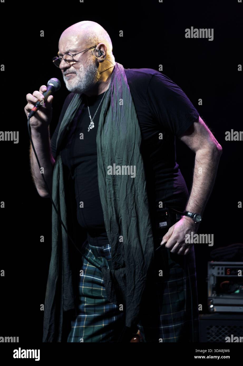 Scottish singer Fish, former singer of Marillion, performing live at ...
