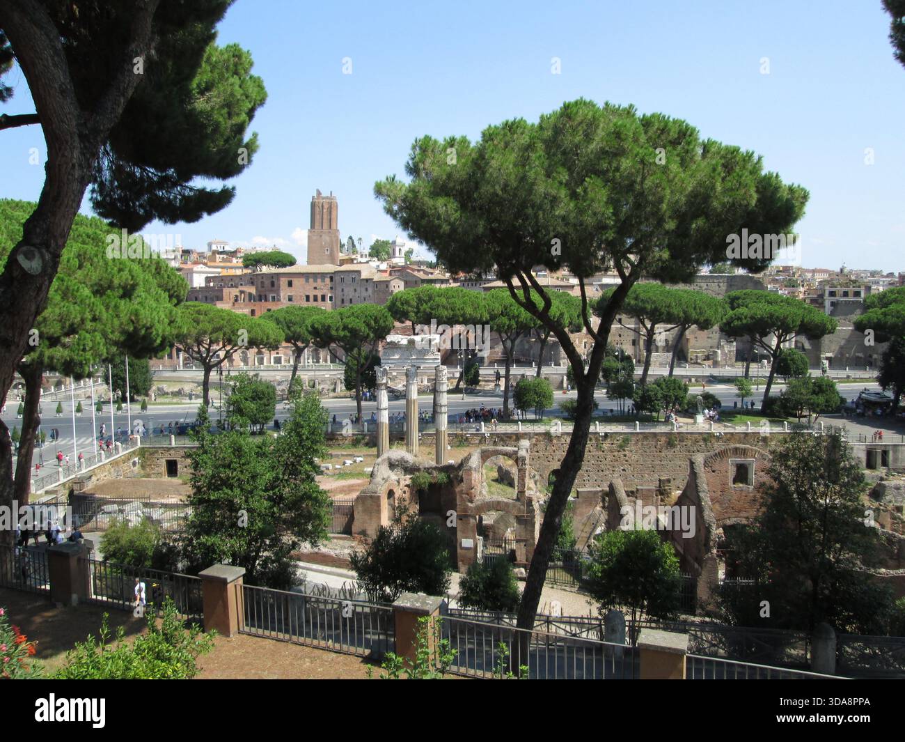 Ancient ruins of the Roman Forum in Rome, Italy, showcasing remnants of ...