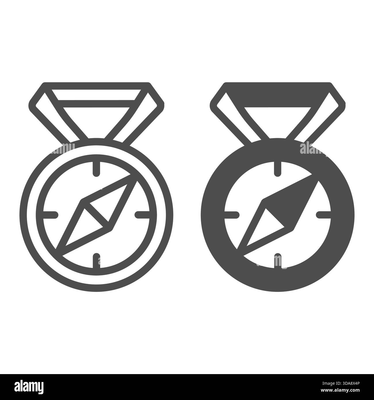 Navigation adventure logo ribbon Black and White Stock Photos & Images ...