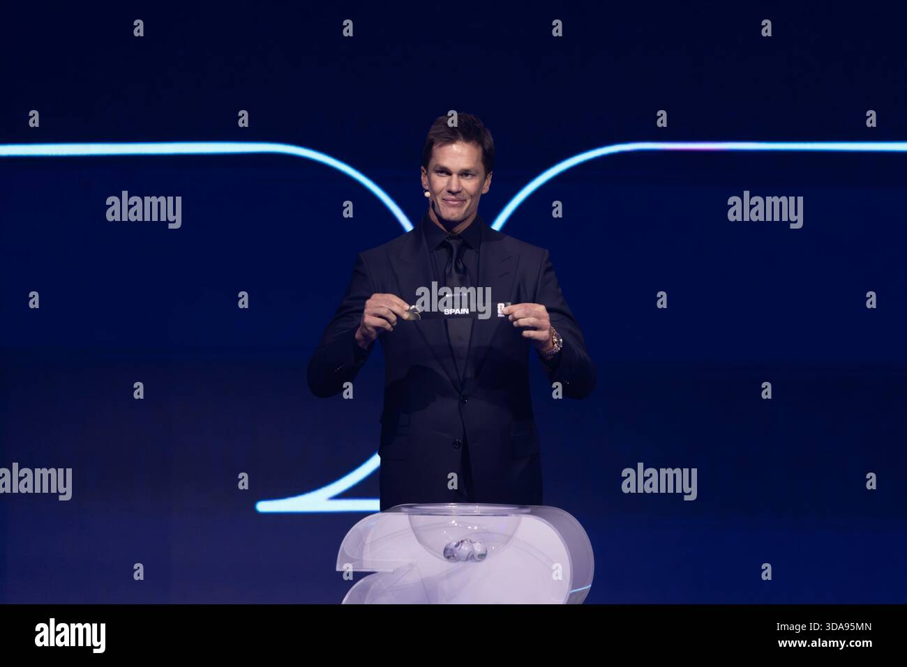 Draw assistant Tom Brady draws during the FIFA World Cup 2026 Official ...