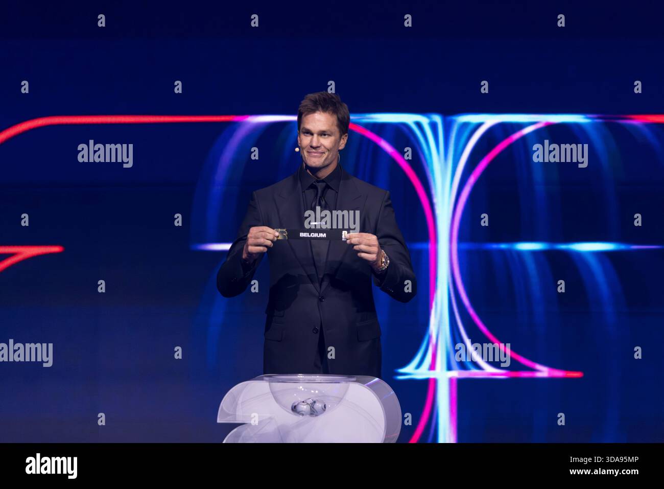 Draw assistant Tom Brady draws during the FIFA World Cup 2026 Official ...