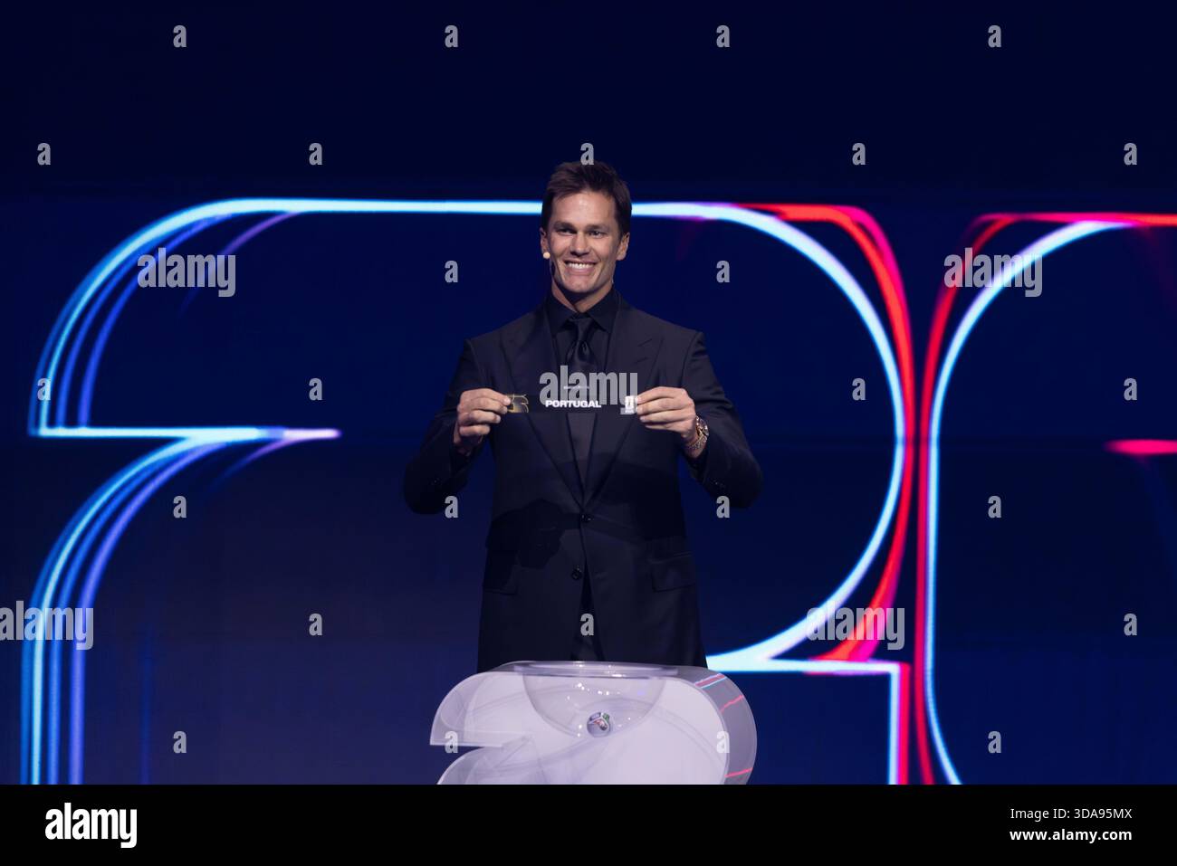 Draw assistant Tom Brady draws during the FIFA World Cup 2026 Official ...