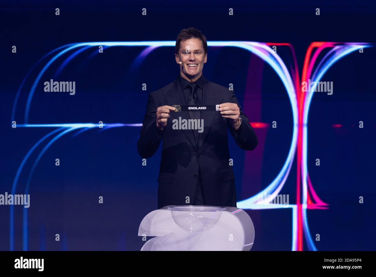 Draw assistant Tom Brady draws during the FIFA World Cup 2026 Official ...