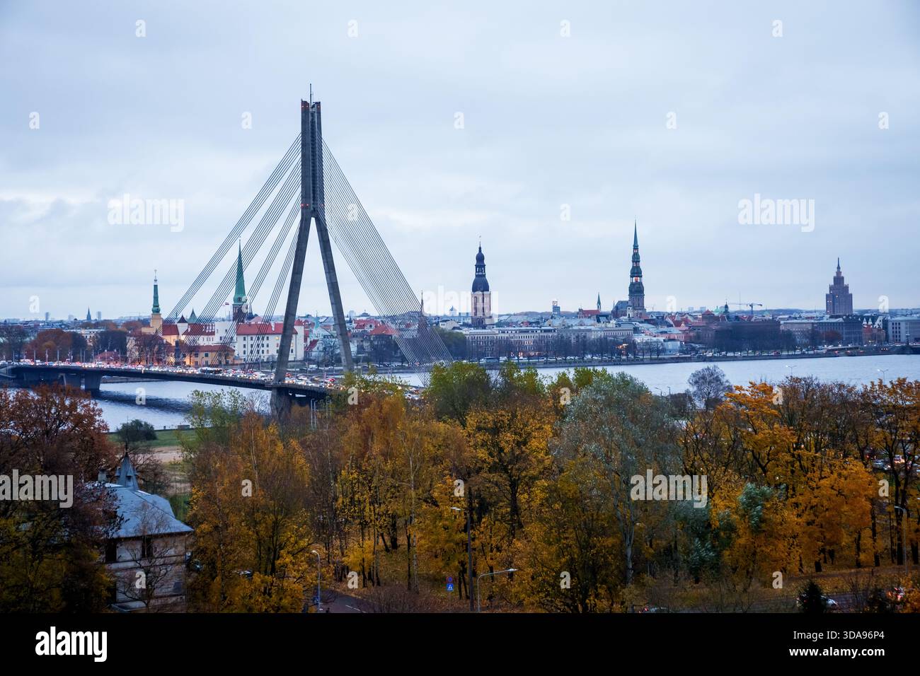RIGA, LATVIA. 31st October 2025. Riga cityscape. Stock Photo