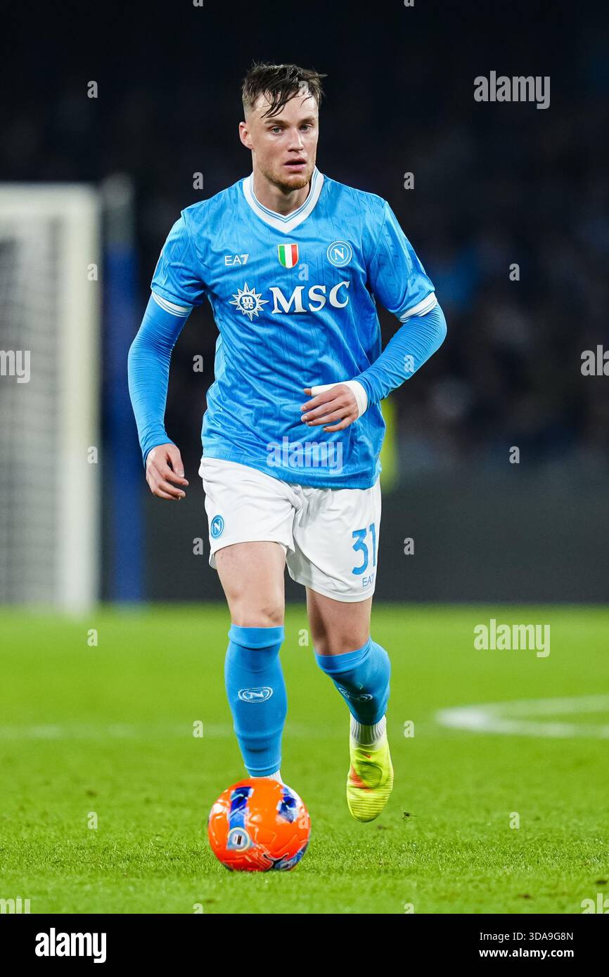 Sam Beukema of SSC Napoli in action during the serie Serie A Enilive ...