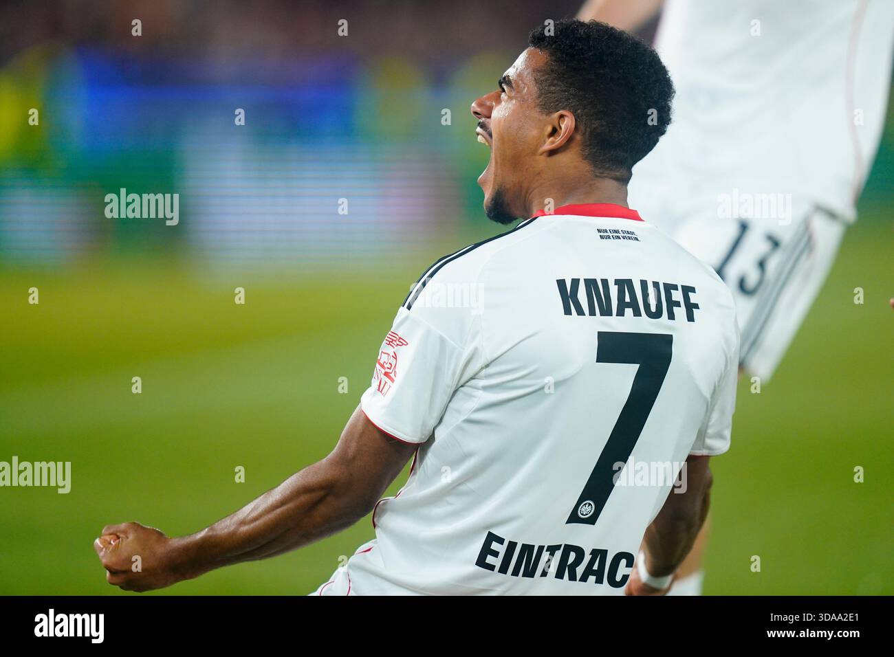Ansgar Knauff of Eintracht Frankfurt celebrates the 0-1 during the UEFA ...