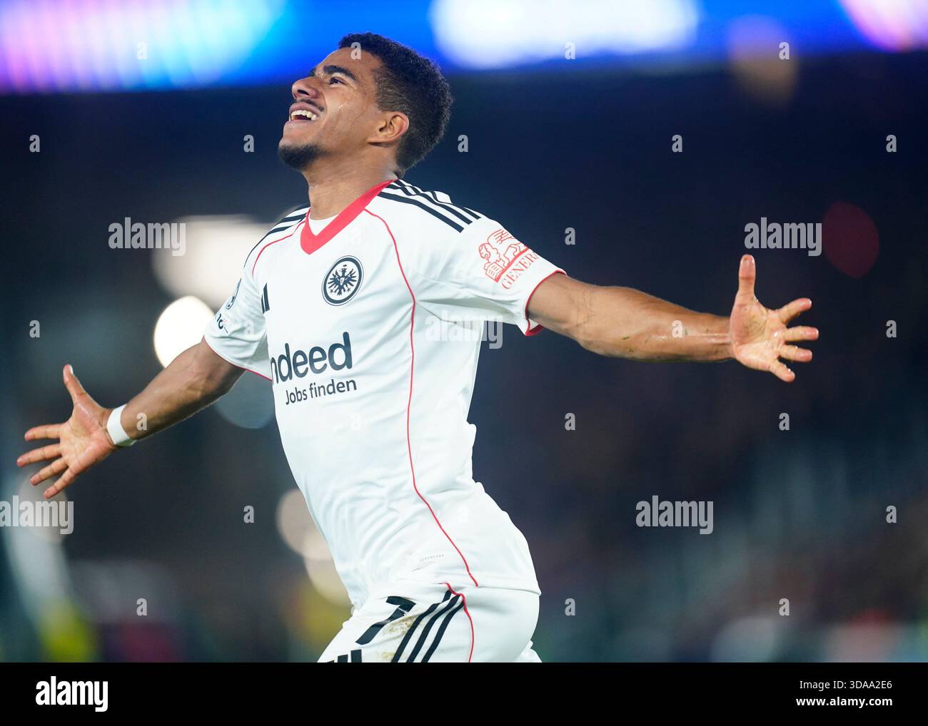 Ansgar Knauff of Eintracht Frankfurt celebrates the 0-1 during the UEFA ...