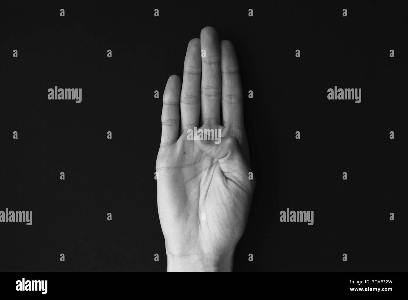 American sign language b hi-res stock photography and images - Alamy