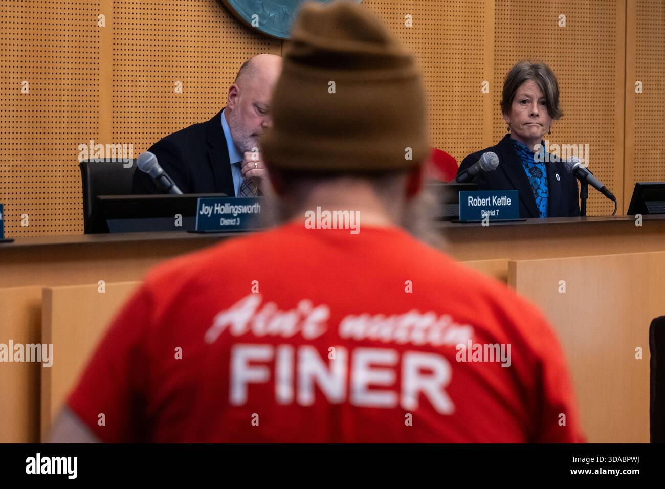 Seattle, USA. 6th Dec 2025. Several dozen protestors filled Seattle ...
