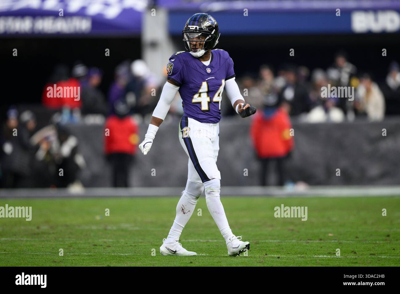 Baltimore Ravens Cornerback Marlon Humphrey 44 In Action During The Baltimore Ravens Cornerback Marlon Humphrey 44 In Action During The