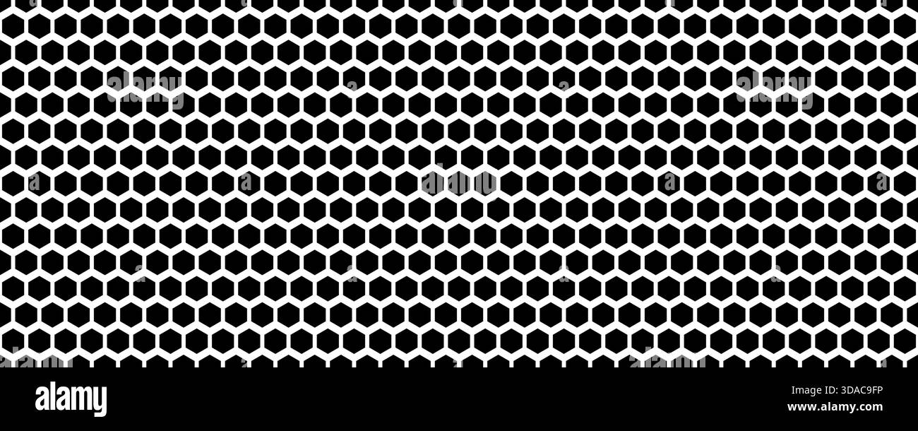Black seamless hexagon pattern. Repeating honeycomb texture background ...