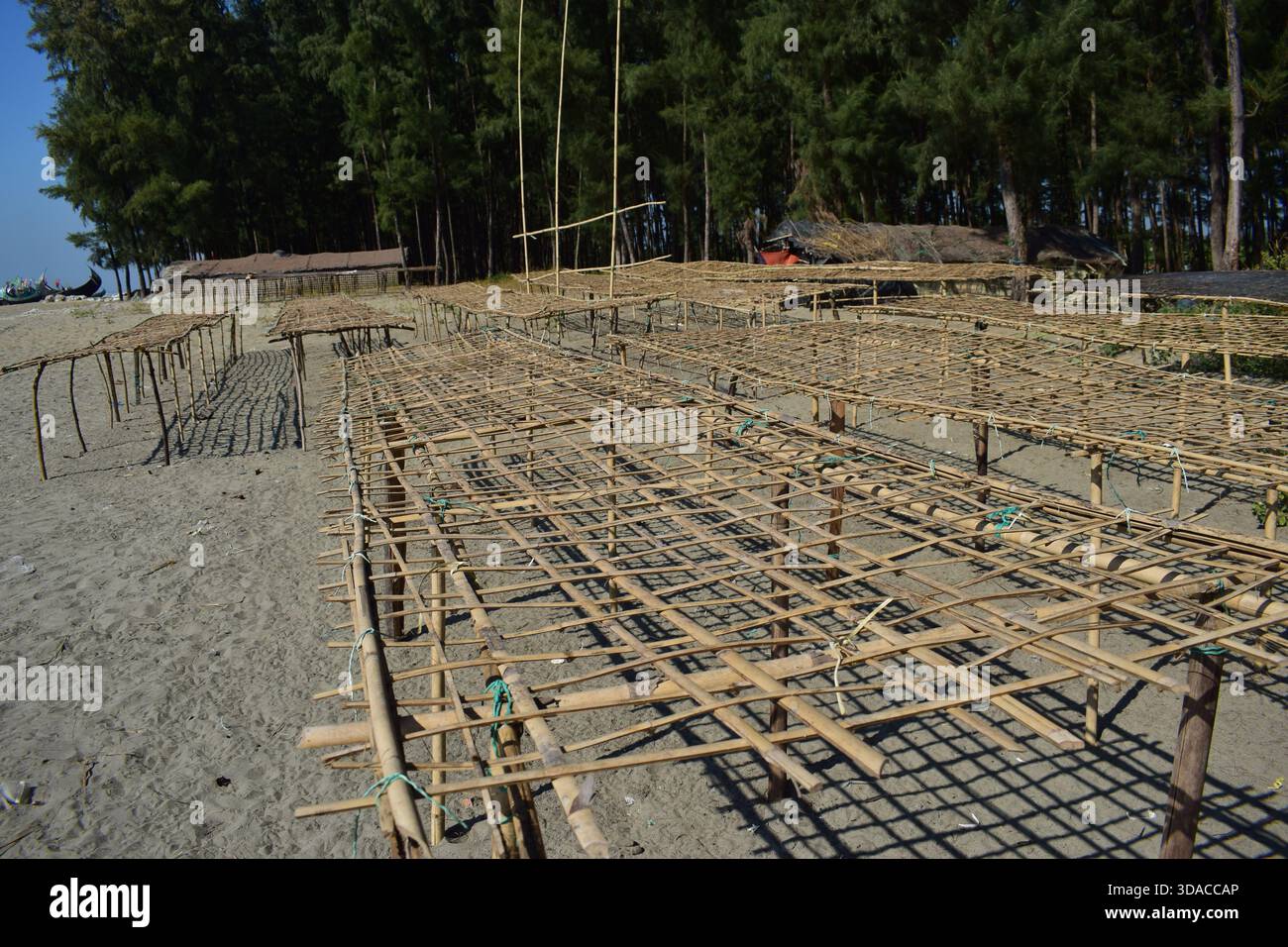 Philippines Drying Fish Rack Traditional Dried Fish Making Rack under Sunlight Stock Photo - Alamy