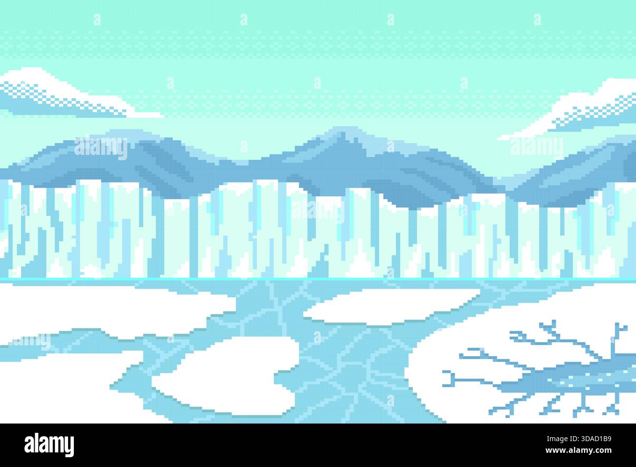 Glacial lake backdrop Stock Vector Images - Alamy