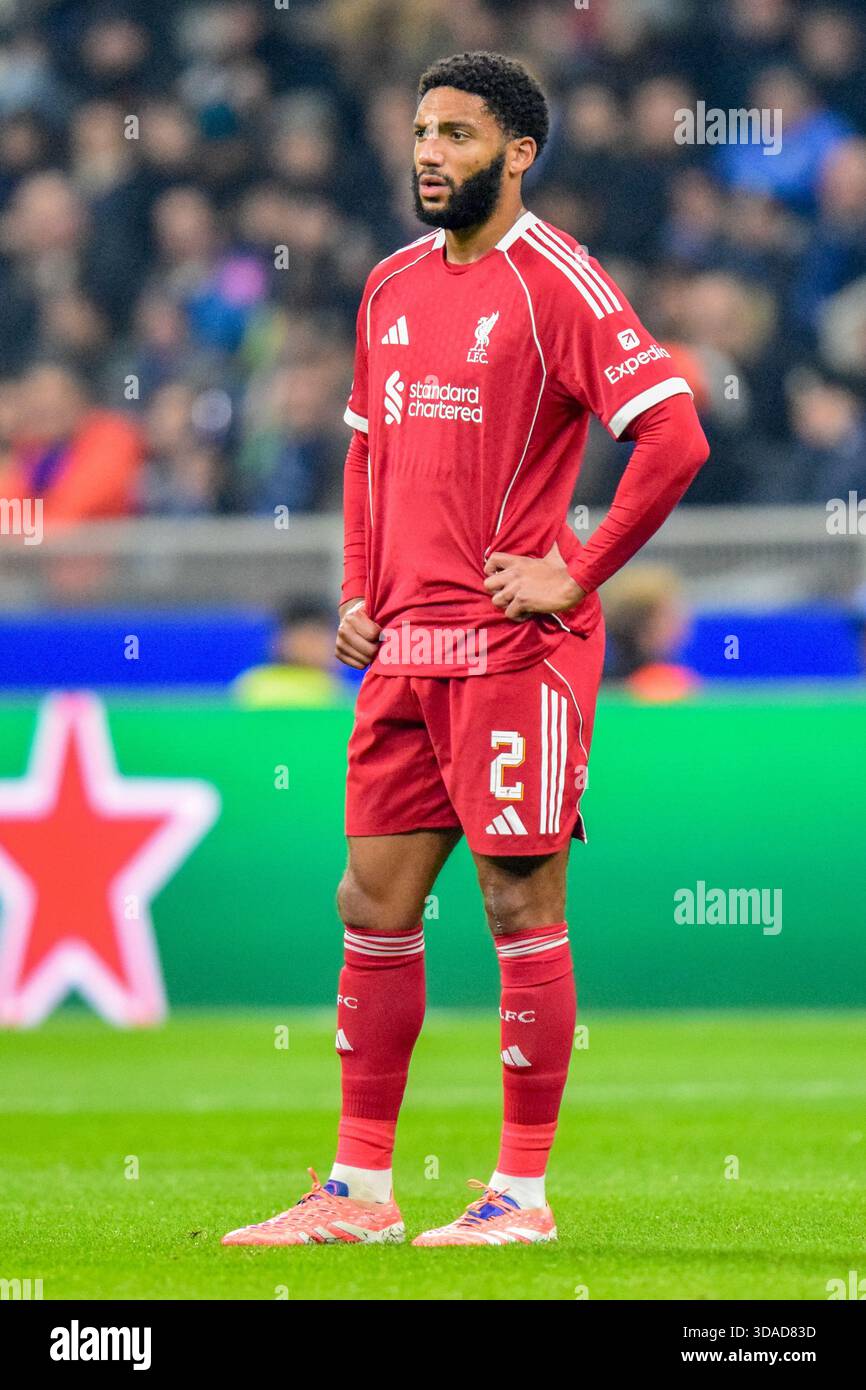 Joe Gomez Of Liverpool During Inter FC Vs Liverpool FC Joe Gomez Of Liverpool During Inter Fc Vs Liverpool Fc Uefa Champions League Football Match In Milano Italy December 09 2025 3DAD83D