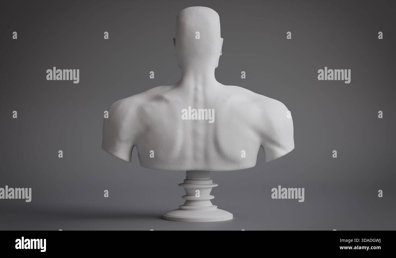 Statue bust back head hi-res stock photography and images - Alamy