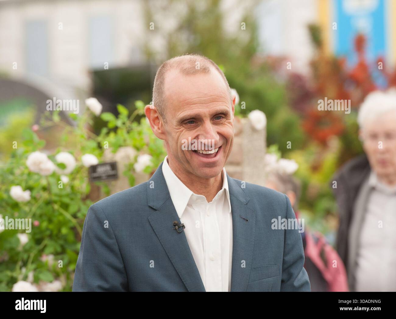 RHS Chelsea Flower Show 2015 Current affairs presenter Evan Davis. Stock Photo
