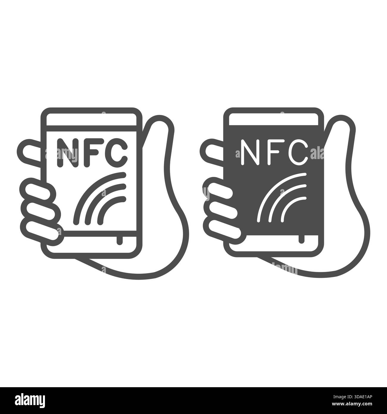 Contactless payment pay pass glyph Stock Vector Images - Alamy