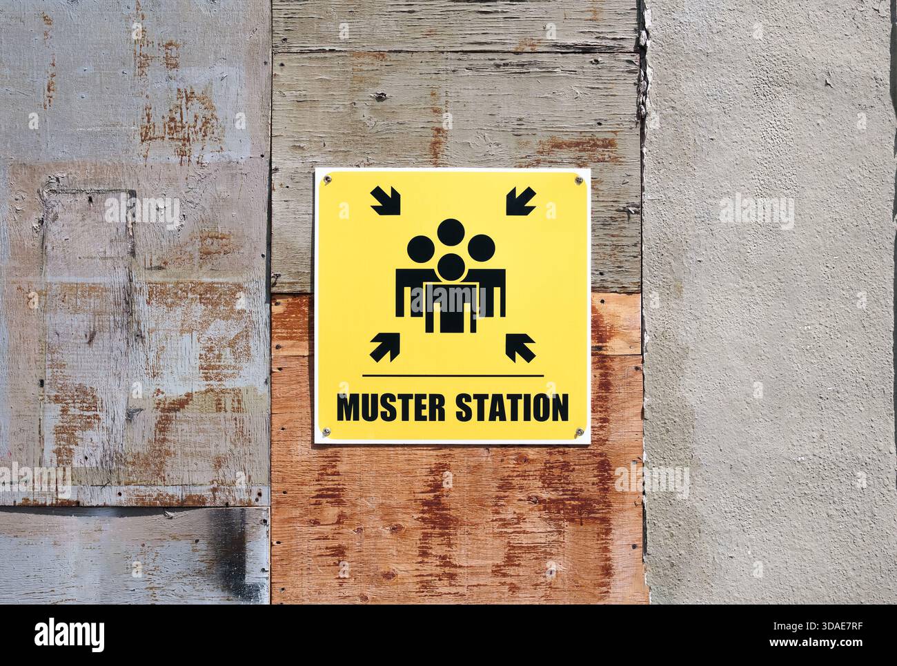 Muster point sign on wall hi-res stock photography and images - Alamy