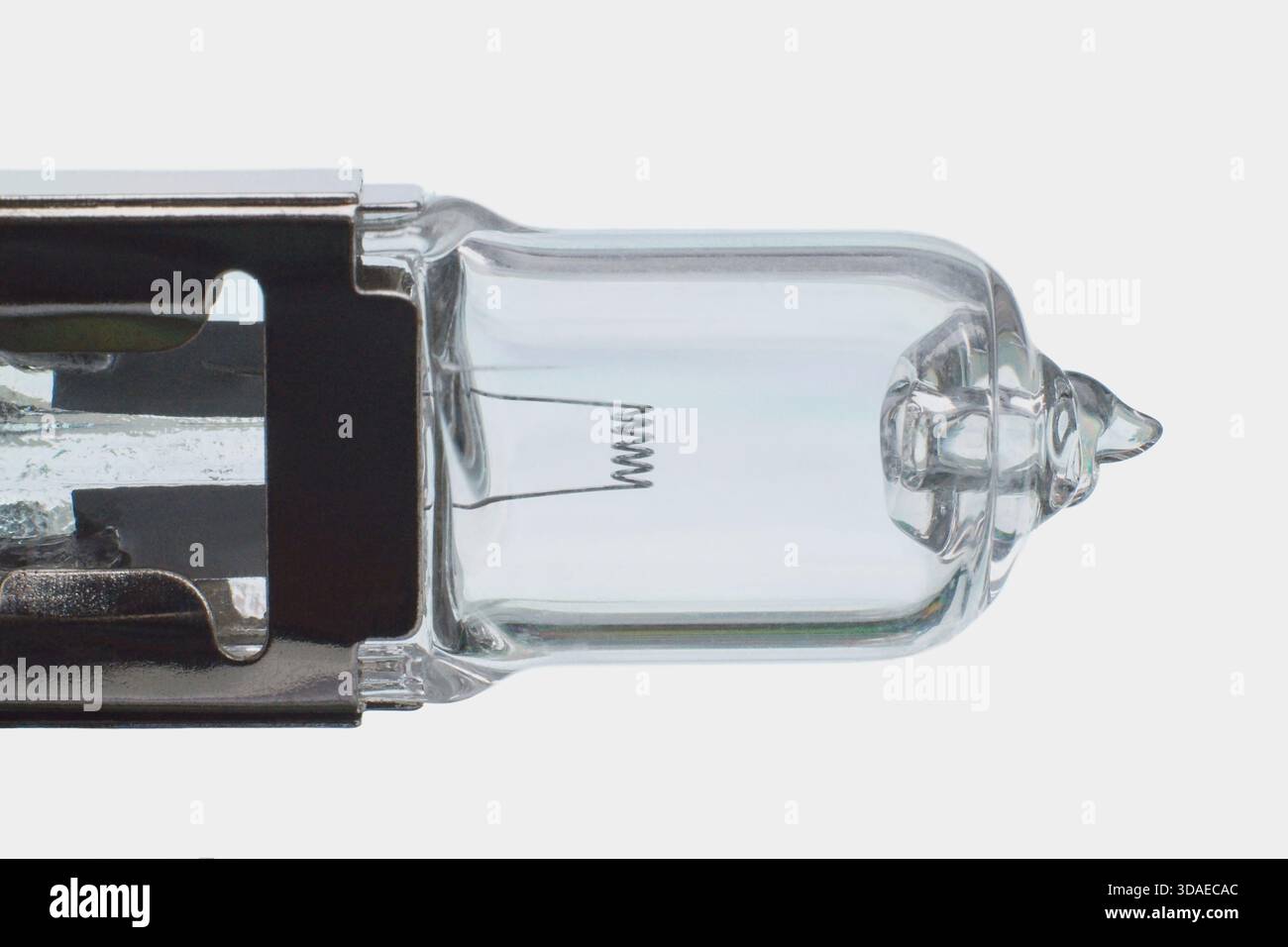 Halogen bulb close up on white background Stock Photo