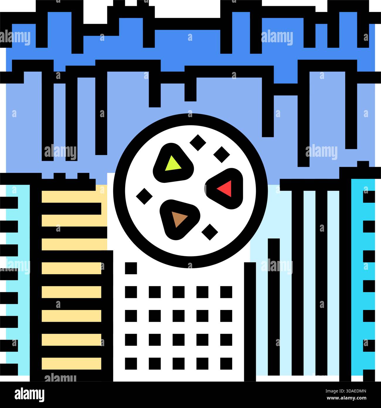 microplastics urban environment color icon vector illustration Stock ...