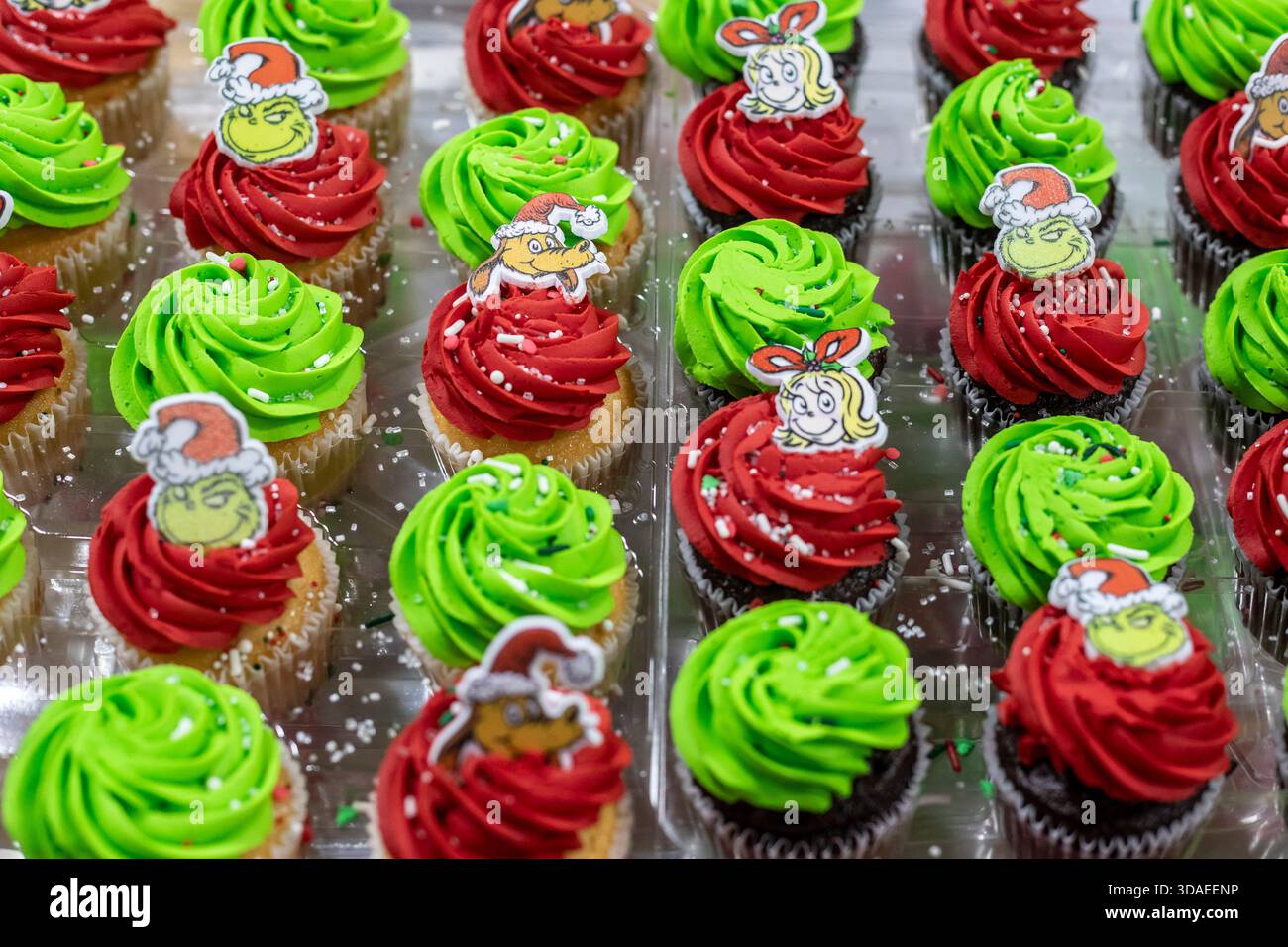Detroit, Michigan - Cupcakes at a Christmas party. Stock Photo