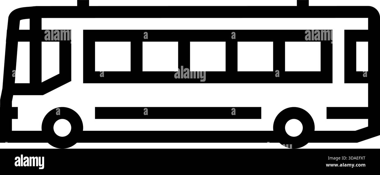 evacuation bus line icon vector illustration Stock Vector Image & Art ...
