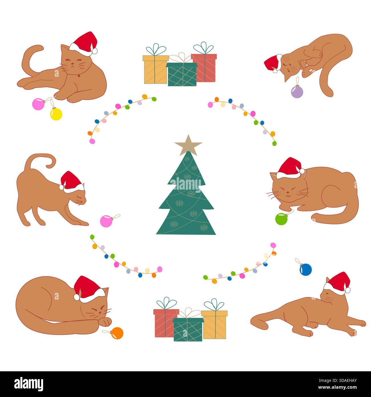 Christmas seamless pattern lights Stock Vector Images - Alamy