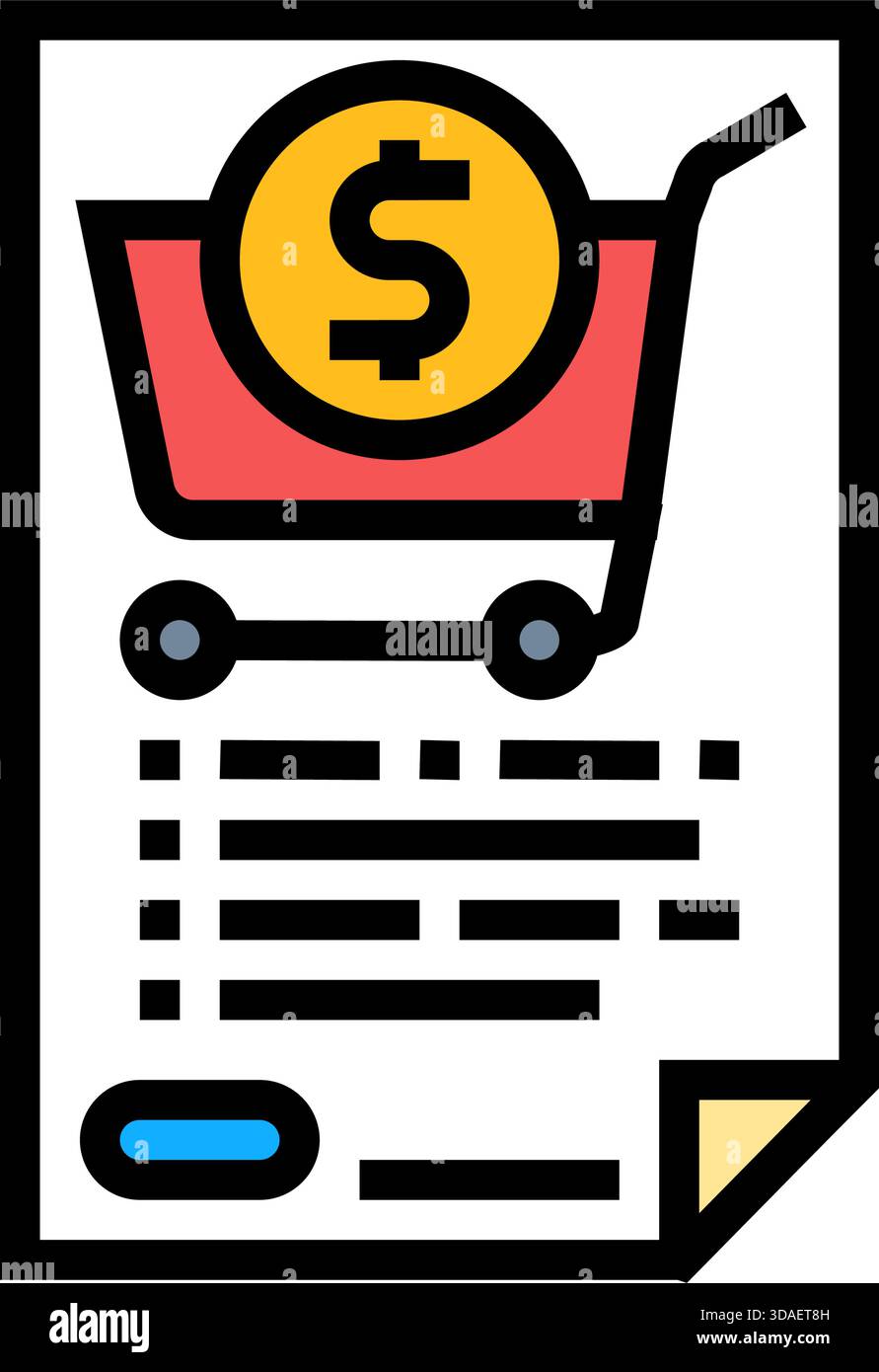 purchase orders color icon vector illustration Stock Vector Image & Art ...