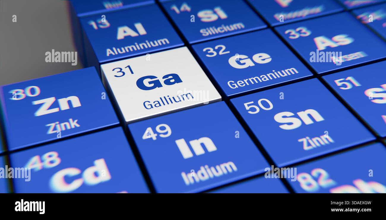 Periodic table of elements gallium hi-res stock photography and images ...