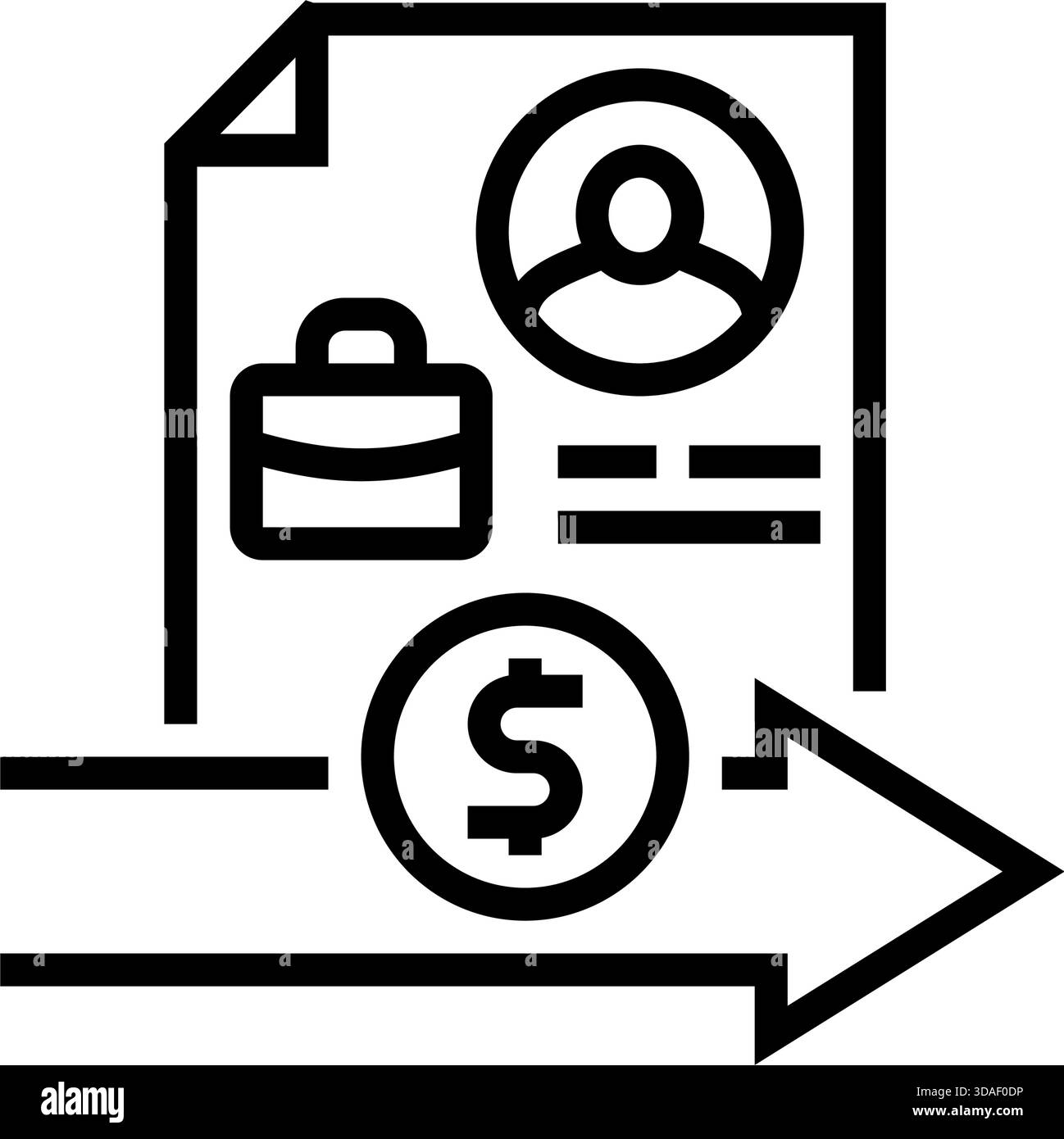employee payroll line icon vector illustration Stock Vector Image & Art ...
